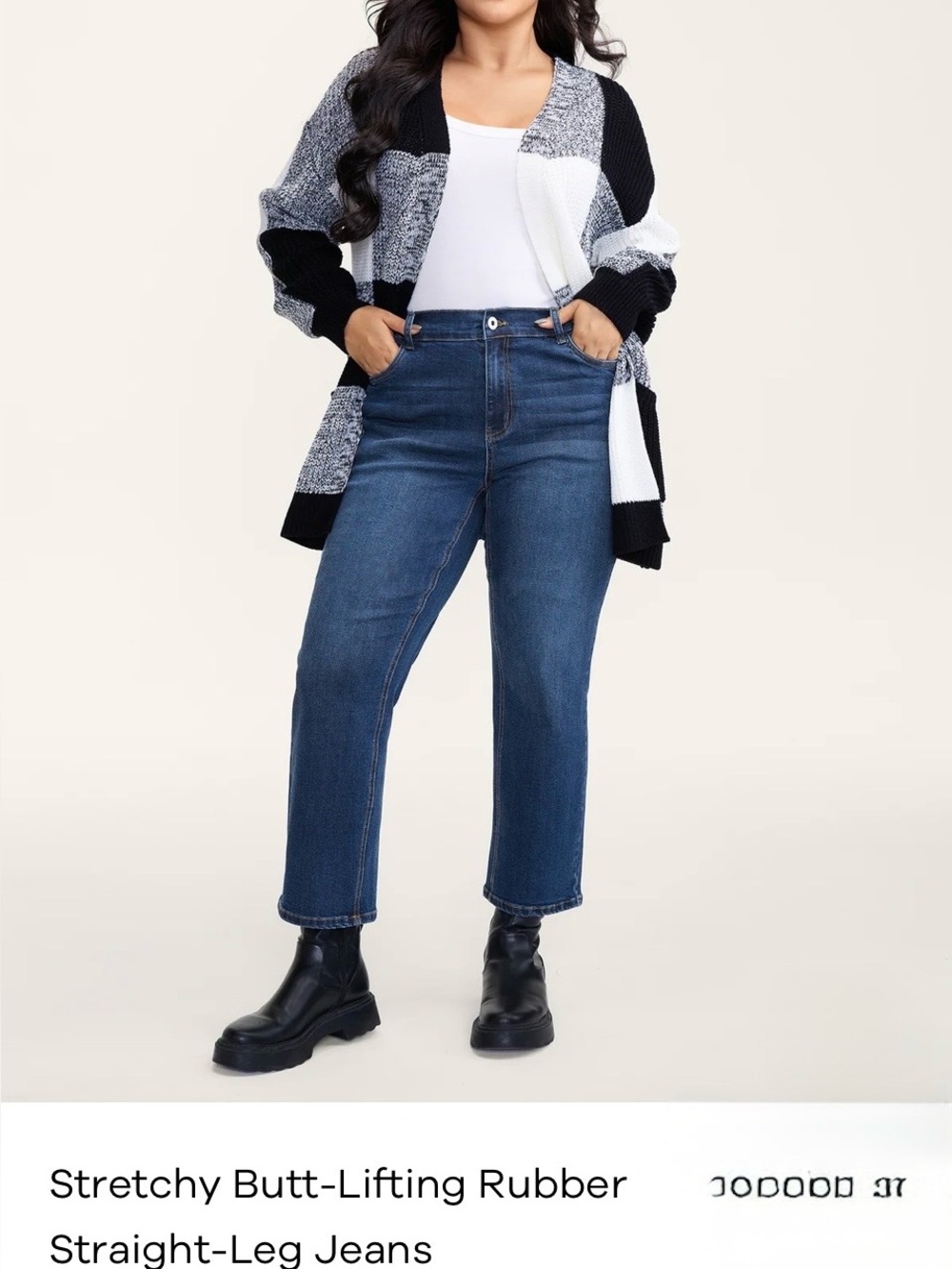 BloomChic Straight Leg Jeans in Dark Blue